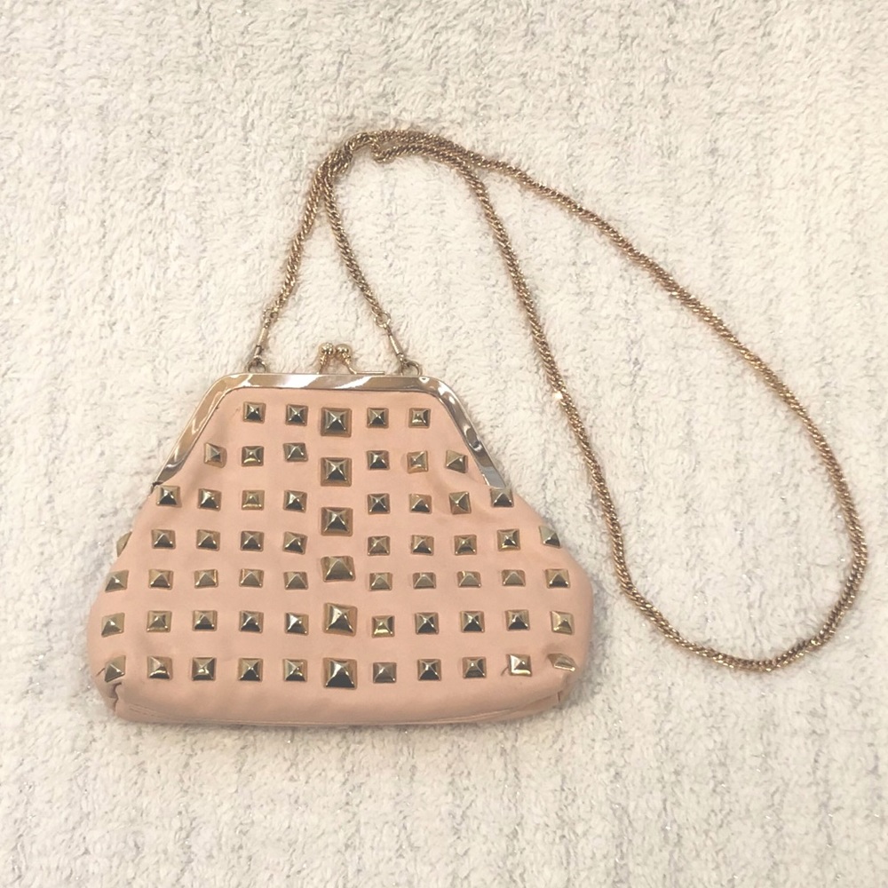 Zara Woman Blush Pink Crossbody with Gold Studs